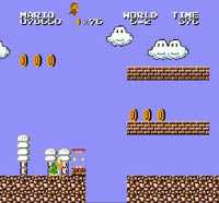 une photo d'Ã©cran de Super Mario Bros sur Nintendo Nes
